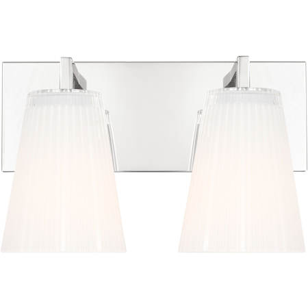 Generation Lighting Upson 2 Light 12" Wide Vanity Light Chrome