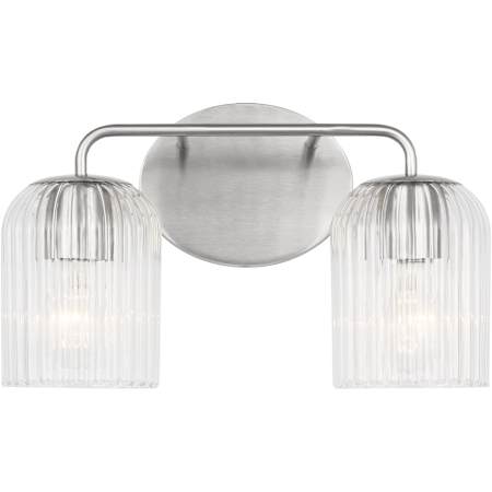 Generation Lighting Eisele 2 Light 14" Wide Vanity Light Brushed Nickel
