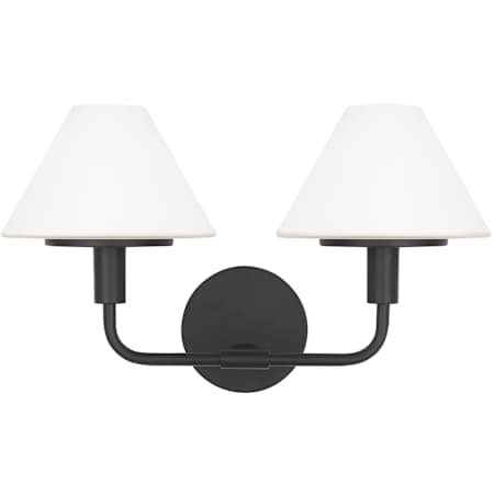 Generation Lighting Mendota 2 Light 18" Wide Vanity Light Midnight Black