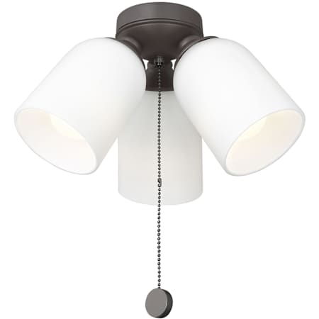 Generation Lighting Emile 14" Wide 3 Light Ceiling Fan Light Kit with Opal Glass Shades Bronze