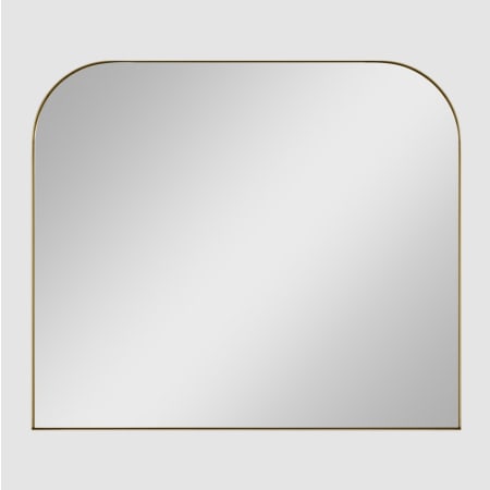 Generation Lighting Planer 42" W x 36" H Transitional Arched Framed Bathroom Wall Mirror Burnished Brass