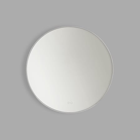 Generation Lighting Cadre 30" Diameter Circular Flat Framed Wall Mounted Bathroom Mirror with Lighting Chrome