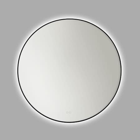 Generation Lighting Cadre 36" Diameter Circular Flat Framed Wall Mounted Bathroom Mirror with Lighting Midnight Black