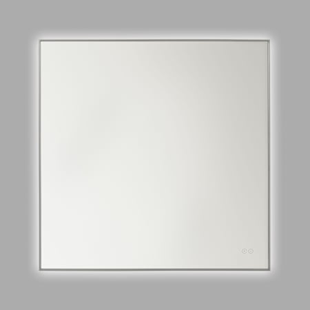 Generation Lighting Cadre 36" Square Flat Framed Wall Mounted Bathroom Mirror with Lighting Brushed Nickel