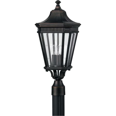 Generation Lighting Cotswold Lane 3 Light 23" Tall Post Light Grecian Bronze