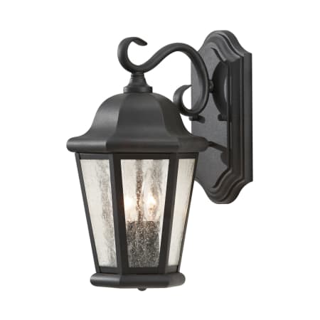 Generation Lighting Martinsville 2 Light 15" Tall Outdoor Wall Sconce Black