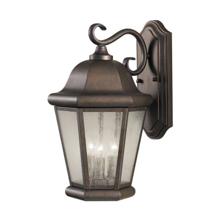 Generation Lighting Martinsville 3 Light 17" Tall Outdoor Wall Sconce Corinthian Bronze