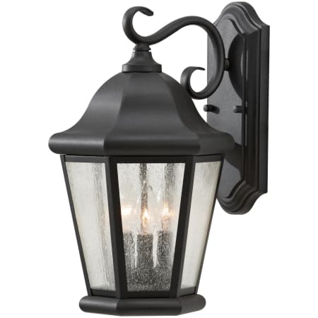 Generation Lighting Martinsville 3 Light 17" Tall Outdoor Wall Sconce Black