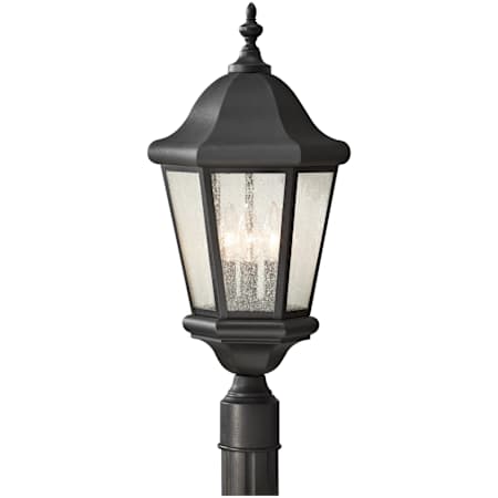 Generation Lighting Martinsville 3 Light 22" Tall Post Light Black
