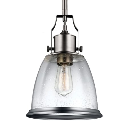 Generation Lighting Hobson 10" Wide Mini Pendant Satin Nickel