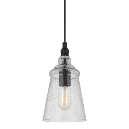 Generation Lighting Loras 6" Wide Mini Pendant Midnight Black