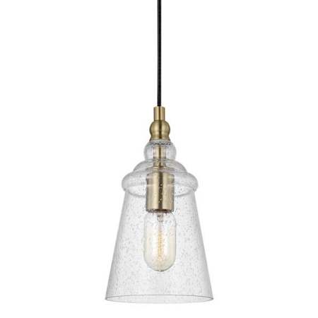 Generation Lighting Loras 6" Wide Mini Pendant Satin Brass