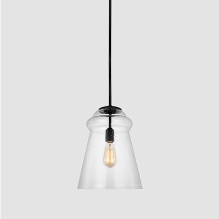 Generation Lighting Loras 12" Wide Pendant Midnight Black