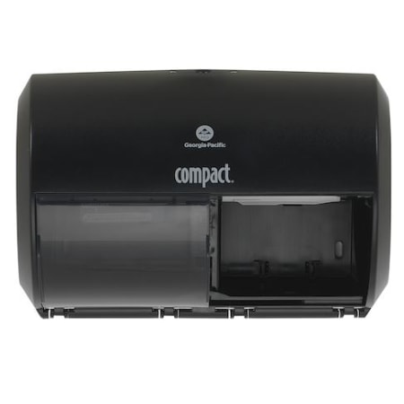 Georgia Pacific Compact 2 Roll Side by Side Toilet Paper Dispenser Black