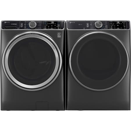 GE Profile 28 Inch Wide 5.5 Cu. Ft. Energy Star Certified Front Loading Washer and 28 Inch Wide 7.8 Cu. Ft. Energy Star Certified Electric Dryer Laundry Pair Carbon Graphite