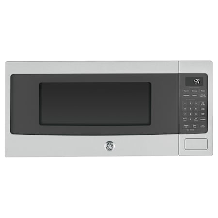 GE Profile 24 Inch Wide 1.1 Cu. Ft. 800 Watt Built In, Countertop Microwave with LED Display and Child Lock Stainless Steel