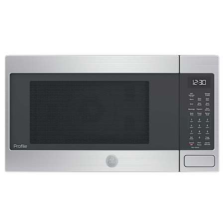 GE Profile 22 Inch Wide 1.5 Cu. Ft. 1000 Watt Built In / Countertop Microwave with LED Display and Warming Option Stainless Steel
