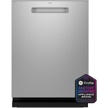 GE Profile 24 Inch Wide 16 Place Setting Built-In Top Control Dishwasher with Microban® Antimicrobial Technology Fingerprint Resistant Stainless