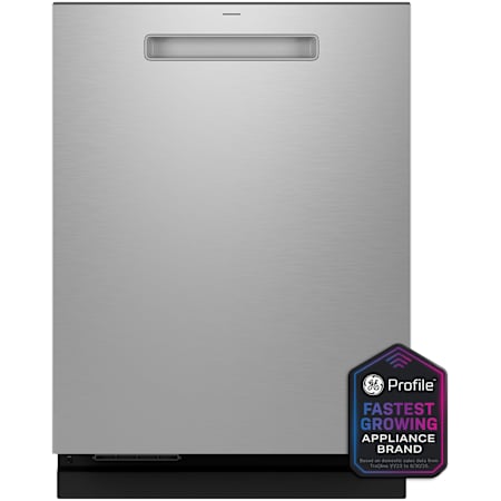 GE Profile 24 Inch Wide 16 Place Setting Built-In Fingerprint Resistant Top Control Dishwasher with Pocket Handle and Deep Clean Washing 3rd Rack Fingerprint Resistant Stainless