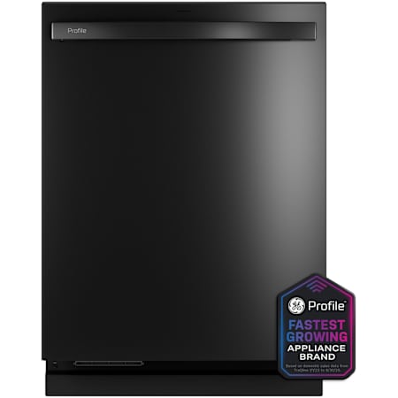 GE Profile 24 Inch Wide 16 Place Setting Built-In Fingerprint Resistant Top Control Dishwasher with Smart Assist and Microban Antimicrobial Technology Fingerprint Resistant Black Stainless