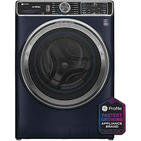 GE Profile 28 Inch Wide 5.3 Cu. Ft. Front Loading Washing Machine with Microban Antimicrobial Technology and UltraFresh Vent System+ with OdorBlock Sapphire Blue