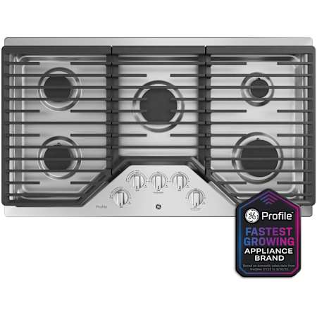 GE Profile 36" Built-In Gas Cooktop with 18,000 BTU Power Boil Burner Stainless Steel