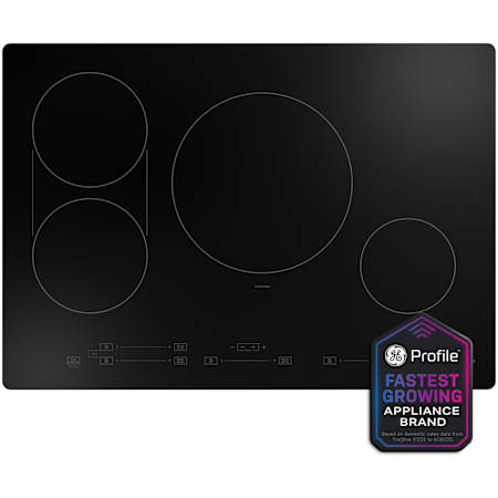 GE Profile 30 Inch Wide 4 Burner Induction Cooktop with Bridge Element Black
