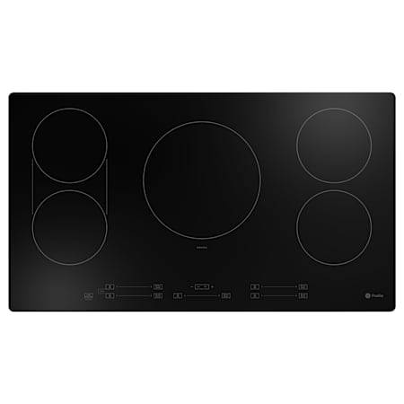 GE Profile 36 Inch Wide 5 Burner Induction Cooktop Black