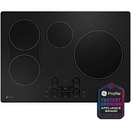 GE Profile 30 Inch Wide Built-In Induction Cooktop with SyncBurner Control Black