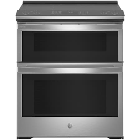 GE Profile Profile 30 Inch Wide 6.6 Cu. Ft. Slide In Electric Range with Convection Double Oven Fingerprint Resistant Stainless Steel