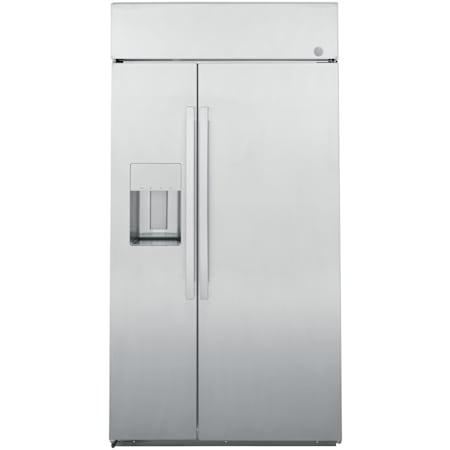 GE Profile Profile 48 Inch Wide 28.7 Cu. Ft. Full Size Smart Refrigerator with Full-Extension Freezer Baskets Stainless Steel