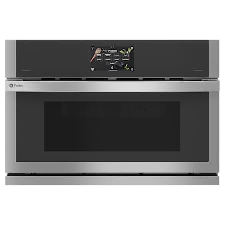 GE Profile 30 Inch Wide 1.7 Cu. Ft. Electric Single Oven with Touch Controls and Speed Cook Stainless Steel