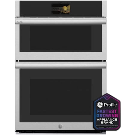 GE Profile 30 Inch Combination Double Wall 4.7 Cu. Ft. Convection Oven and 1.7 Cu. Ft. Advantium Speedcook Oven, No Preheat, Air Fry, Steam Bake, and Self-Clean Stainless Steel