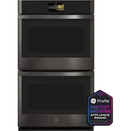 GE Profile Profile 30 Inch Wide 10 Cu. Ft. Double Electric Oven Black Stainless Steel