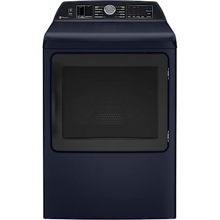 GE Profile 27 Inch Wide 7.3 Cu. Ft. Energy Star Certified Gas Dryer with Sensor Dry and Washer Link Sapphire Blue