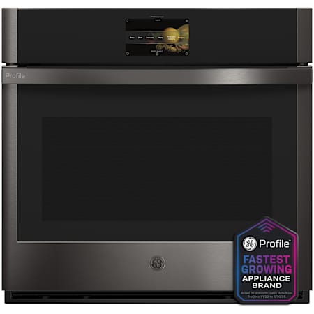 GE Profile Profile 30 Inch Wide 5 Cu. Ft. Single Electric Oven with Convection Black Stainless