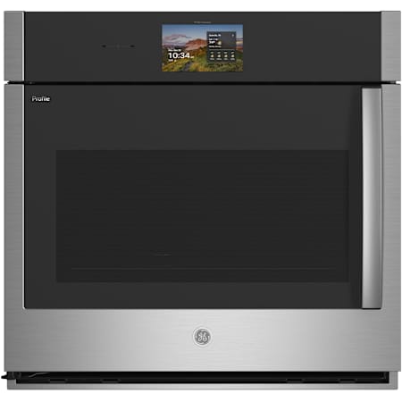 GE Profile Profile 30 Inch Wide 5 Cu. Ft. Single Electric Oven with Left Hand Side Swing Doors Stainless Steel