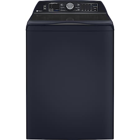 GE Profile 28 Inch Wide 5.3 Cu. Ft. Energy Star Certified Top Loading Washing Machine with Adaptive SmartDispense and Smarter Wash Technology Sapphire Blue