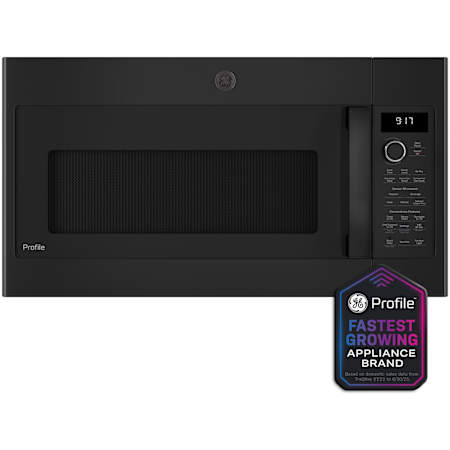 GE Profile 30 Inch Wide 1.7 Cu. Ft. 950 Watt Over-the-Range Microwave with Air Fry and Convection Cooking Black