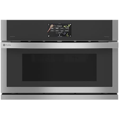 GE Profile 30 Inch Wide 1.7 Cu. Ft. 975 Watt Built In Microwave with Convection Cooking Stainless Steel