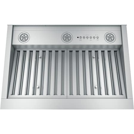 GE Profile 288 - 610 CFM 30 Inch Wide Insert Range Hood with Dimmable LED Lighting and WiFi Connect Stainless Steel