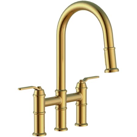 Gerber Kinzie 1.75 GPM Widespread Bridge Pull Down Kitchen Faucet Brushed Bronze