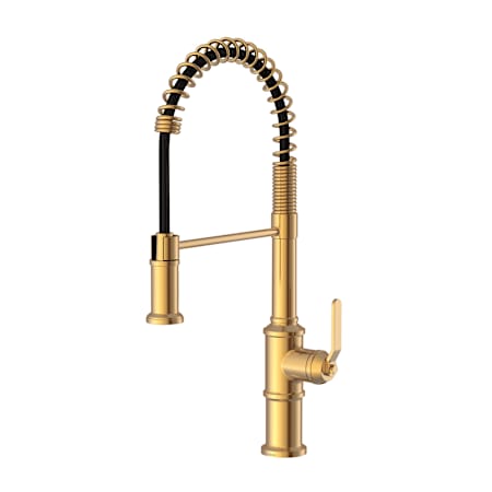 Gerber Kinzie 1.75 GPM Single Hole Pre-Rinse Pull Down Kitchen Faucet with 360 Degree Swivel Brushed Bronze