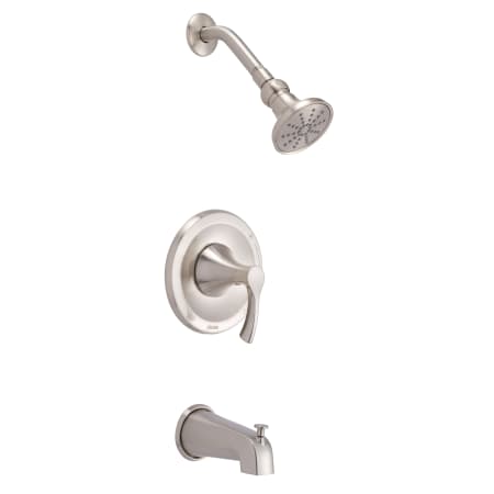 Gerber Antioch Tub and Shower Trim Package with 1.75 GPM Single Function Shower Head Brushed Nickel