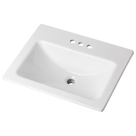 Gerber Wicker Park Rectangular 4" Faucet Centers Self-Rimming Bathroom Sink White
