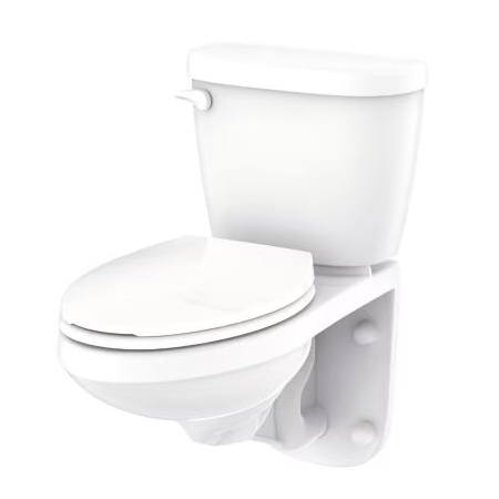 Gerber Maxwell 1.28 GPF 4" Vertical Rough-In Two-Piece Wall Hung Back Outlet Compact Elongated Toilet White