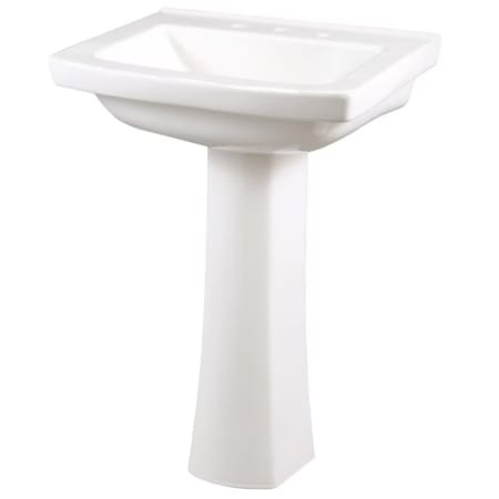 Gerber Burr Ridge 8" Centers Pedestal Bathroom Sink White