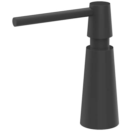 Finish: Gessi Soap Dispenser Deck Mounted Soap Dispenser with 14 oz Capacity with Brass Head Matte Black