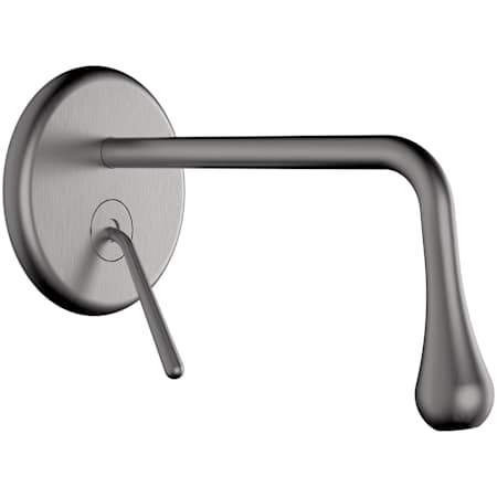 Finish: Gessi Goccia 1.2 GPM Wall Mounted Centerset Bathroom Faucet with Extended Spout Black Metal Brushed GHRC