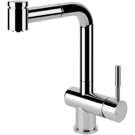 Finish: Gessi Oxygene 1.75 GPM Single Hole Pull Down Kitchen Faucet Chrome